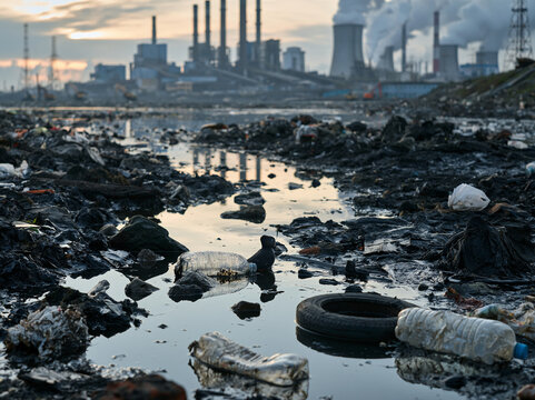 Environmental damage caused by human activities and pollution.