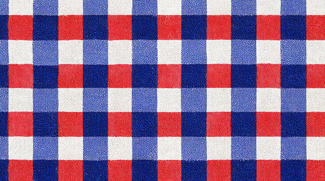 Red, White, and Blue Gingham Pattern