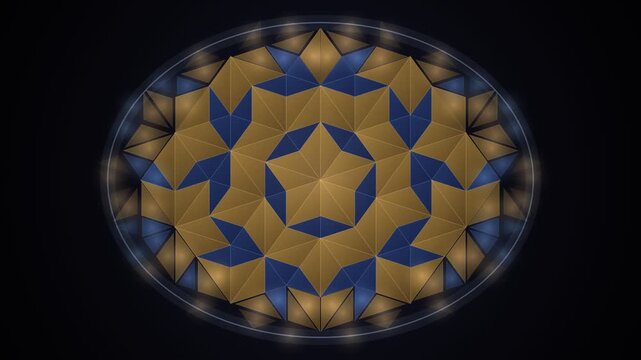 Penrose Tiling Aperiodic Pattern Growth Reveal Animation