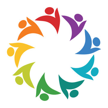 Colorful Symbols of Unity and Diversity in a Circular Arrangement