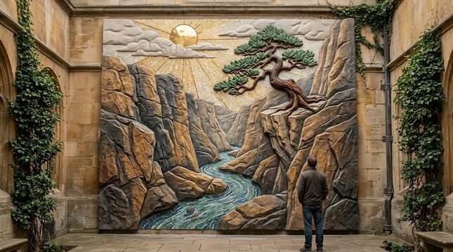 Stone canyon mural