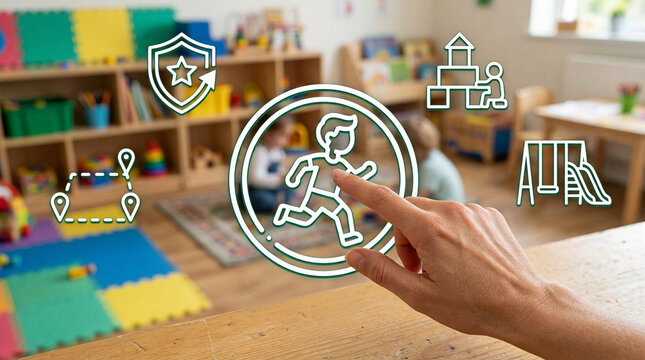 Digital Management of Child Safety in Preschool Using Smart Icons for Activity Tracking Monitoring and Playground Security in a Daycare Setting.