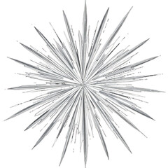 Obraz premium Abstract White Starburst Radial Design on Black Background