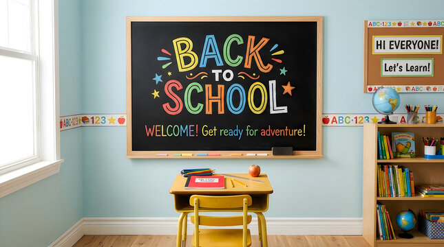 A welcoming classroom scene back to school is here ready for learning and growth