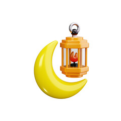 crescent 3d render icons © HacaStudio