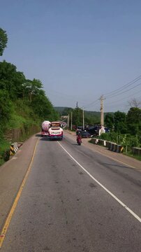 Vertical Driving POV Through Lush Green Himalayan Hills with Cars and Motorcycles, Scenic Road Trip, Mountain Travel
