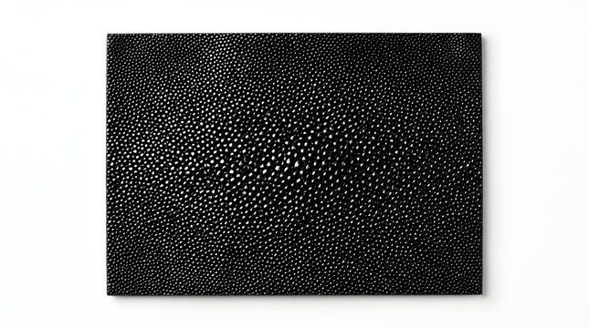 Natural black stingray skin textured surface material showing granular bumps patterns for luxury fashion crafting leatherwork projects featuring high quality exotic marine hide for artisan