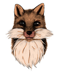 Naklejka premium Fox png illustration, transparent background