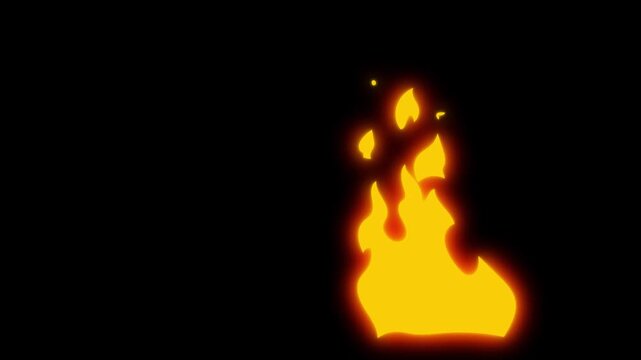 Animated fire elements pack motion graphic video footage for visual effects overlay.