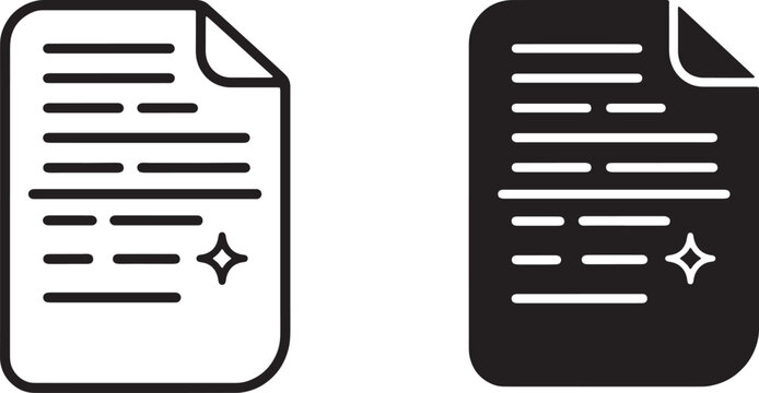 AI Document Summarization Text Reduction Icon