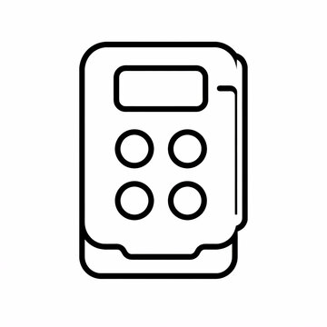 Cash register POS machine retail payment line icon