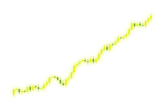 Rising Stock Market Candlestick Growth Chart PNG
