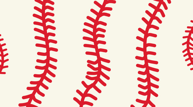 Baseball Stitches Pattern Close Up Texture Design