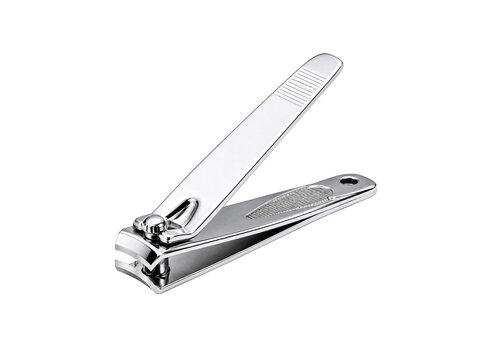 Stainless steel nail clipper isolated on white background