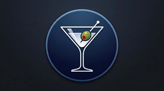 martini glass with olives