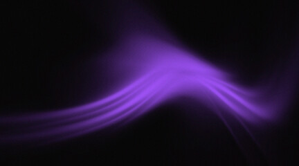 Fototapeta premium Dark purple abstract curved lines background with noise grain texture