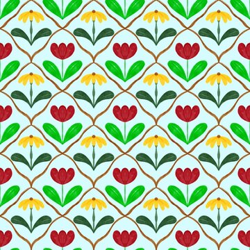 seamless floral pattern and wallpaper
