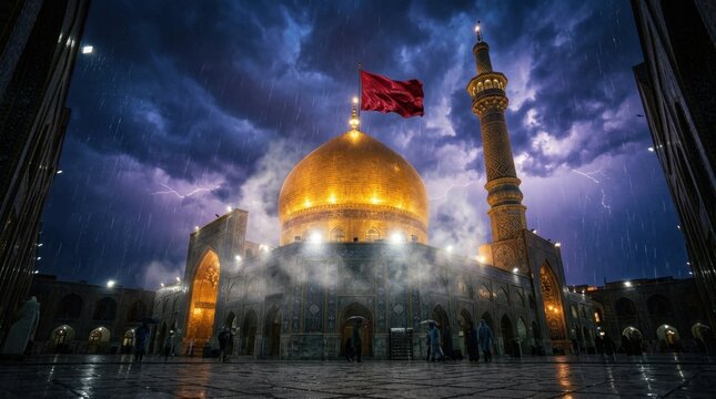 Imam Hussain Shrine in Karbala at Night