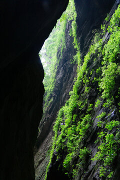 karst landform valley in the mountains