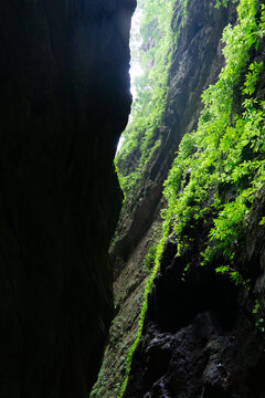 karst landform valley in the mountains