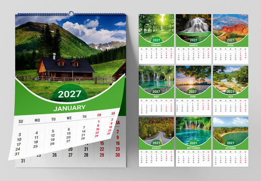 2027 Wall Calendar Template