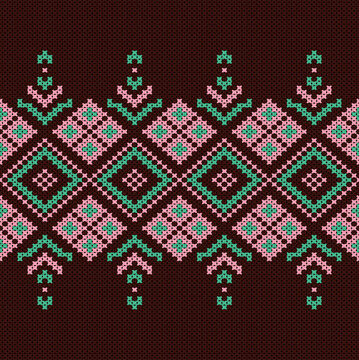    Cotton Argyle Knit Vector concept warmly geometric knit texture seamless pattern, classic diamond motif. Design for knit fabric, wallpaper, fashion, decor. I drew this by myself, it&rsquo;s not AI gener