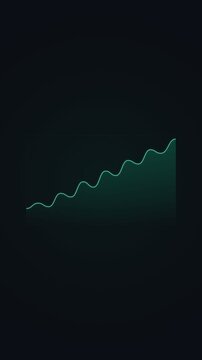 Clean 4K textless animated multi-series stacked area revenue chart featuring three color-graded layers in emerald green, electric teal, and royal violet with continuous telemetry wave modulation, clip