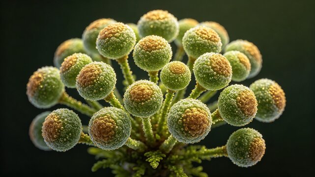 Moss Spore Capsules Microscopic Detail