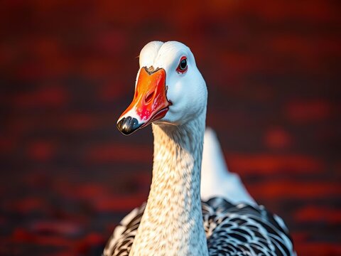 A goose in a technicolor dream, its honk a silent visual shout, the world warped with joyous, oversaturated glee,  oversaturated,  eccentric