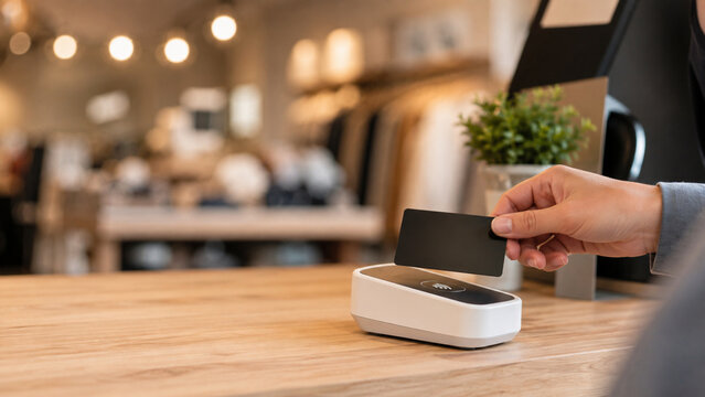 Contactless Card Payment at Modern Retail Checkout