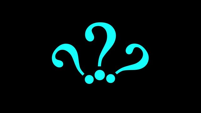 question mark animation pop up question mark flat and alpha looping 4k question mark confused dizzy