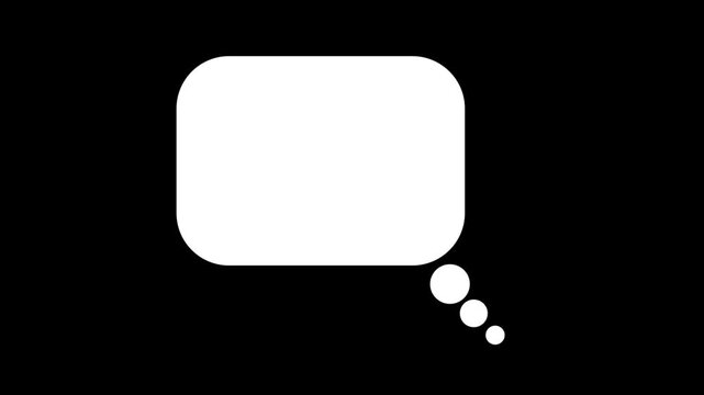 Dynamic thought bubble chat speech customizable text bubbles