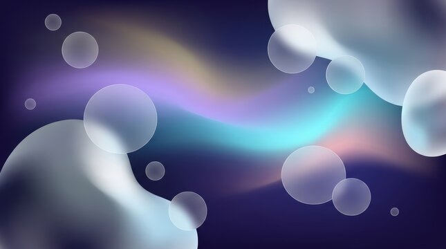 Abstract fluid gradient background with glowing bubbles-(Latar belakang gradien cairan abstrak dengan gelembung bersinar)