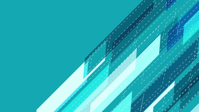 Abstract Blue Geometric Shapes Transitioning 4K