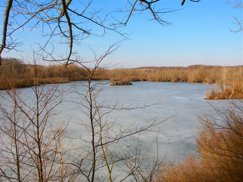 Kickapoo Park Lake Landscape in Illinois