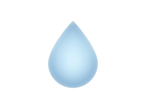 &Iacute;cone de gota de &aacute;gua azul minimalista isolado em fundo branco, representando pureza, hidrata&ccedil;&atilde;o, sustentabilidade ambiental e recursos h&iacute;dricos naturais em design gr&aacute;fico.