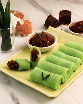 Indonesian Pandan Coconut - Dadar Gulung