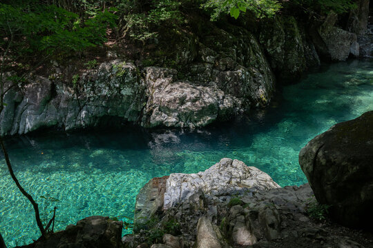 阿寺渓谷の清流（狸ヶ淵）