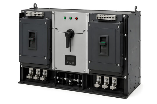 Data Center Automatic Transfer Switch Isolated on White Background