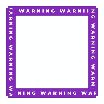 Caution tape frame border particle loop