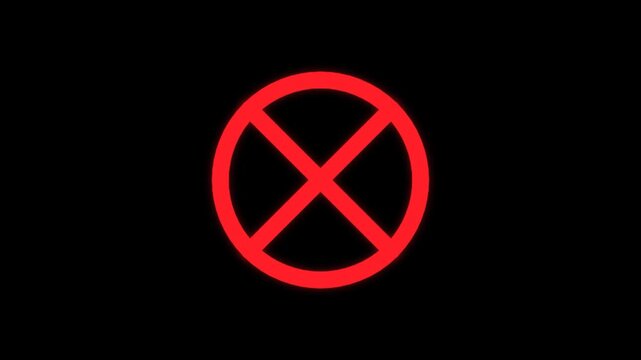 3D Rendered Glowing No Smoking Warning Sign with Red Prohibition Symbol for Safety, Restriction and Traffic Concept