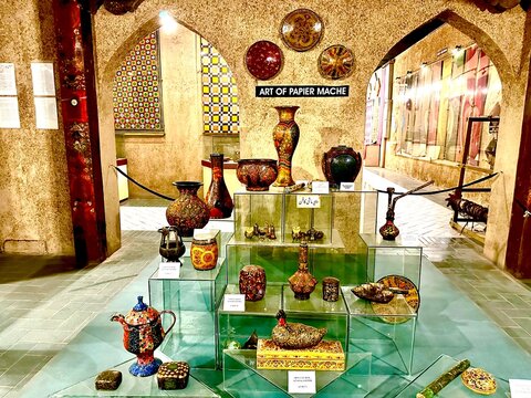 Traditional Kashmiri papier mache art exhibition in  display