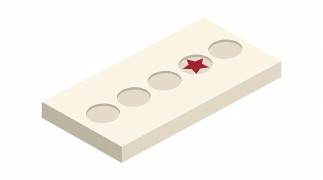 Isometric rating review scale vector illustration on white background