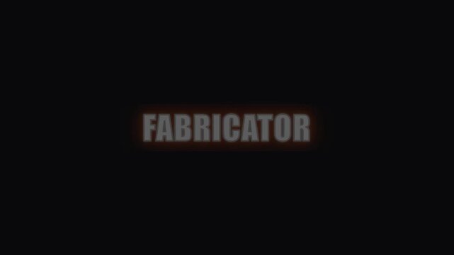 Fabricator labor day industrial text glowing fire spark animation motion graphic template for social media tribute