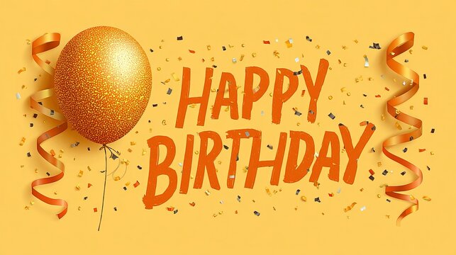 Happy birthday vector illustration with colorful balloons and celebration