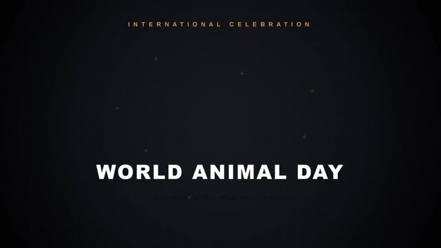 Minimalist World Animal Day Motion Graphic Background