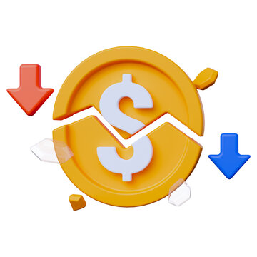 Economy Recession 3D Icon