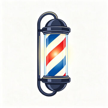 barber pole shop icon vector
