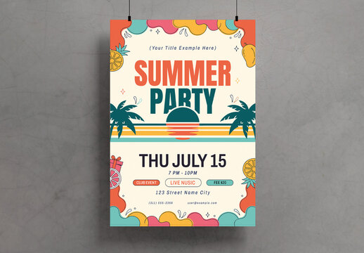 Summer Party Poster Template