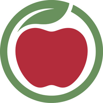 Fresh Apple Organic Food and Agriculture Vector Logo